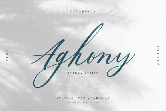 Aghony Script Font for Handmade Creators