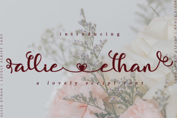 Allie Ethan Script Font for Romantic Handmade Designs
