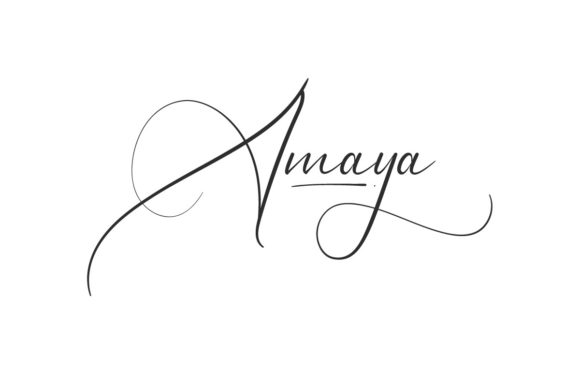 Amaya: A Thin Lettered Script Font for Elegant Digital Branding
