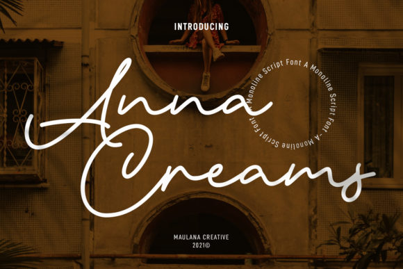 Anna Creams Script Font for Elegant Digital Branding
