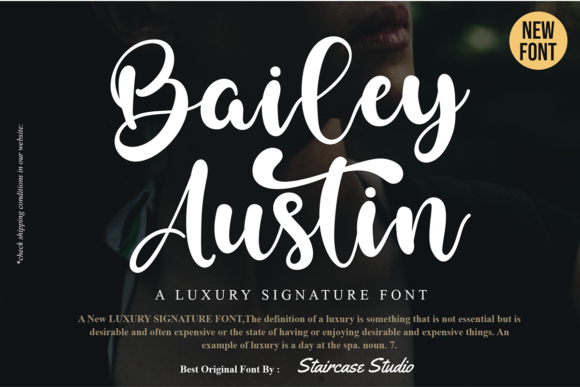 Bailey Austin Script Handwritten Font for Elegant Craft Projects