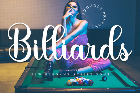 Billiards Script Font for Editorial Elegance