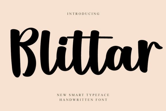 Blittar: A Vibrant Script Handwritten Font for Modern Design