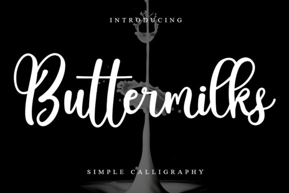 Buttermilks Font: A Delicate Script Handwritten Typeface for Elegant Designs