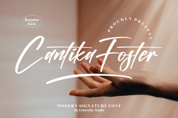 Cantika Foster Script Font for Elegant Handmade Design