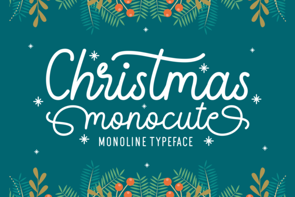 Christmas Monocute: A Vintage Script Font for Elegant Branding