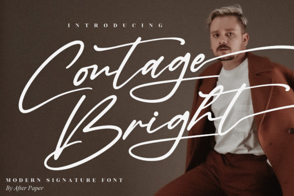 Contage Bright Script Font for Elegant Branding