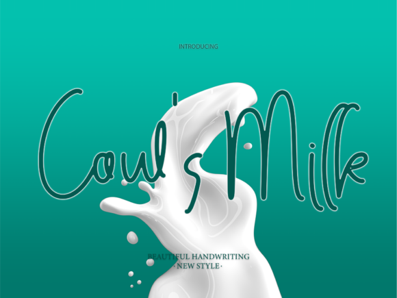 Cow s Milk Script Font for Editorial Design