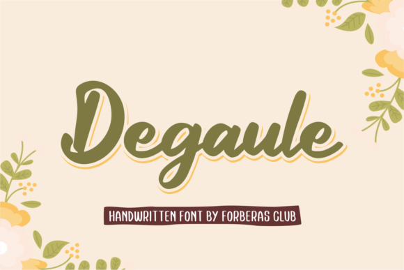 Degaule: A Playful Script Font for Creative Digital Brands