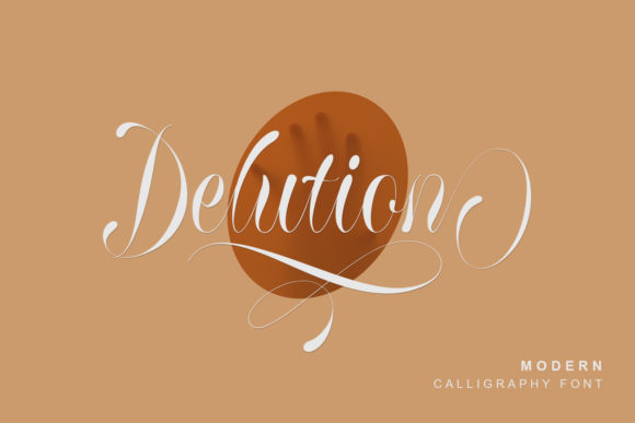 Delution: A Modern Script Font for Editorial Design