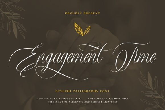 Engagement Time Script Font for Elegant Editorial Design