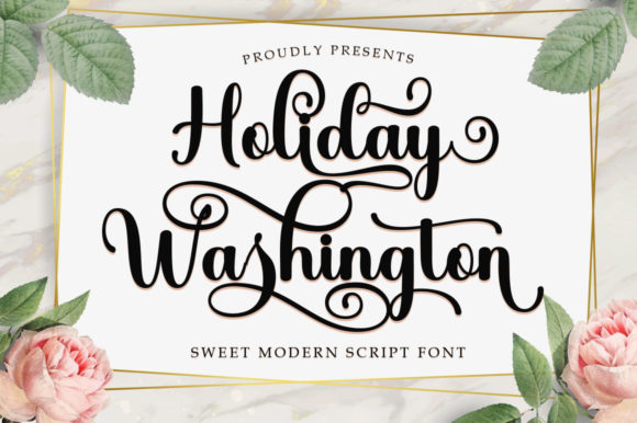 Holiday Washington: Elegant Script Handwritten Font for Marketers