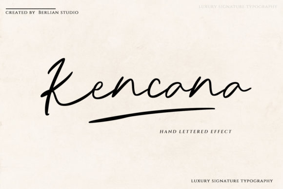 Kencana: A Vintage Script Font for Elegant Branding