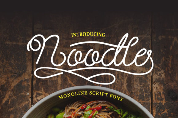 Noodle: A Vintage Script Font for Editorial Grace