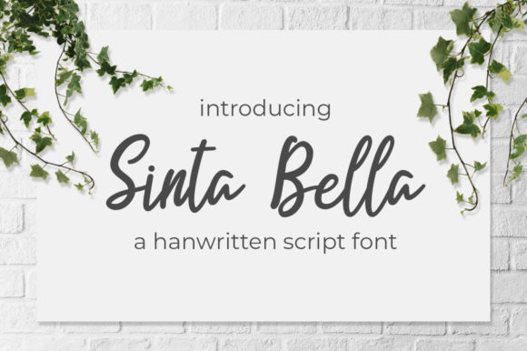 Sinta Bella Script Font for Elegant Handmade Designs