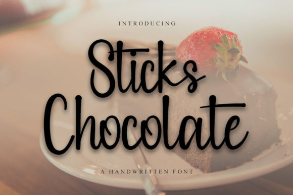 Sticks Chocolate Script Font for Handmade Brands