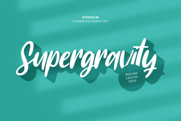 Supergravity Script Font for Elegant Branding